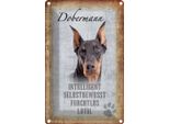 Vianmo Insegna Di Latta 18X12 Cm Dobermann Hund Loyal