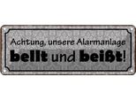 Vianmo Insegna Di Latta 10X27 Cm Achtung Alarmanlage Bellt BeißT