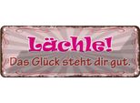 Vianmo Insegna Di Latta 10X27 Cm LäChle Das GlüCk Steht Dir Gut
