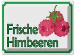 Vianmo Insegna Di Latta 30X40 Cm Frische Himbeeren Hofladen