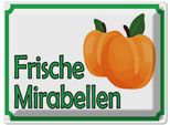 Vianmo Insegna Di Latta 30X40 Cm Frische Mirabellen Hofladen