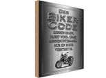 Vianmo Insegna In Legno 18X12 Cm Motorrad Biker Code Rennen Regen Wind