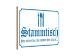 Vianmo Insegna In Legno 12X18 Cm Stammtisch Hier Sitzen Wieß
