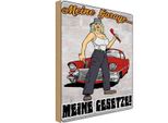 Vianmo Insegna In Legno 18X12 Cm Pinup Meine Garage Meine Gesetze