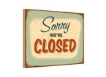 Vianmo Insegna In Legno 20X30 Cm Sorry We`Re Closed