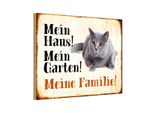 Vianmo Insegna In Legno 12X18 Cm Tiere Katze Mein Haus Garten Familie