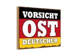 Vianmo Insegna In Legno 12X18 Cm Vorsicht Ost Deutscher