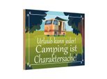 Vianmo Insegna In Legno 12X18 Cm Urlaub Kann Jeder Camping Ist