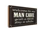 Vianmo Insegna In Legno 20X30 Cm Welcome To My Man Cave