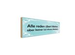 Vianmo Insegna In Legno 10X27 Cm Alle Reden üBer`S Wetter Aber