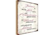 Vianmo Insegna In Legno 18X12 Cm Zuhause Liebe Freunde LäCheln