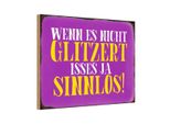 Vianmo Insegna In Legno 20X30 Cm Wenn Es Nicht Glitzert Sinnlos