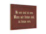 Vianmo Insegna In Legno 20X30 Cm Wo Wir Sind Ist Vorn Wenn Wir