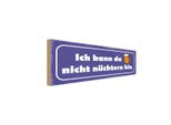 Vianmo Insegna In Legno 10X27 Cm Bier Kann Da Nicht NüChtern Hin