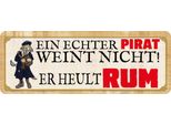 Vianmo Insegna In Legno 10X27 Cm Ein Echter Pirat Weint Nicht
