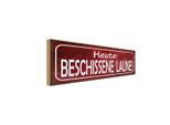 Vianmo Insegna In Legno 10X27 Cm Heute Beschissene Laune