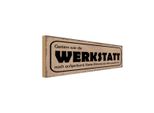 Vianmo Insegna In Legno 10X27 Cm Gestern Werkstatt War AufgeräUmt
