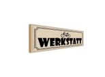 Vianmo Insegna In Legno 10X27 Cm Fahrrad Wekstatt