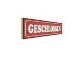 Vianmo Insegna In Legno 10X27 Cm Geschlossen