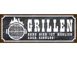 Vianmo Insegna In Legno 10X27 Cm Grillen Ohne Bier Ist MöGlich