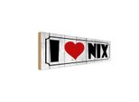 Vianmo Insegna In Legno 10X27 Cm I Love Nix Herz