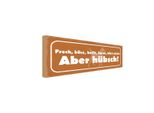 Vianmo Insegna In Legno 10X27 Cm Hund Frech Bellt Aber HüBsch