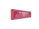 Vianmo Insegna In Legno 10X27 Cm Ich Liebe Dich Zu Sagen Dauert