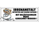Vianmo Insegna In Legno 10X27 Cm Irrenanstalt Betreten Auf