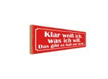 Vianmo Insegna In Legno 10X27 Cm Klar Weiß Ich Was Ich Will Das
