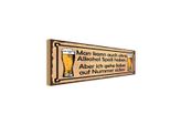 Vianmo Insegna In Legno 10X27 Cm Kann Auch Ohne Alkohol Spass