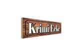 Vianmo Insegna In Legno 10X27 Cm Krimi-Ecke