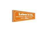 Vianmo Insegna In Legno 10X27 Cm Leben Ist Was Passiert WäHrend