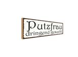 Vianmo Insegna In Legno 10X27 Cm Putzfrau Dringend Gesucht