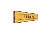 Vianmo Insegna In Legno 10X27 Cm Leben Muss Man Es VorwäRts