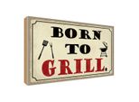Vianmo Insegna In Legno 30X40 Cm Born To Grill Grillen