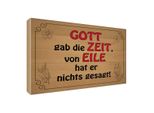 Vianmo Insegna In Legno 30X40 Cm Gott Gab Zeit Von Eile Nichts