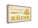 Vianmo Insegna In Legno 30X40 Cm KöNigin Der KüChe Krone
