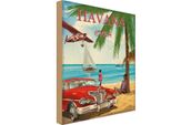 Vianmo Insegna In Legno 40X30 Cm Retro Urlaub Palmen