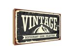 Vianmo Insegna In Legno 30X40 Cm Vintage Restaurant Essen