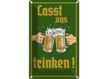 Vianmo Insegna Di Latta 30X20 Cm Alkohol Bier Lasst Uns Trinken GläSer