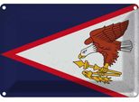 Vianmo Insegna Di Latta 20X30 Cm Bandiera Flag Of American Samoa Vintage