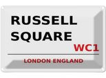 Vianmo Insegna Di Latta 12X18 Cm England Russell Square WC1