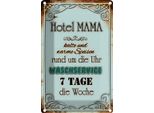 Vianmo Insegna Di Latta 18X12 Cm Hotel Mama 7 Tage Die Woche