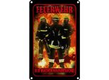 Vianmo Insegna Di Latta 30X20 Cm Feuerwehr Wir Machen Hausbesuche
