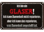 Vianmo Insegna Di Latta 20X30 Cm Ich Bin Glaser Kann Reparieren