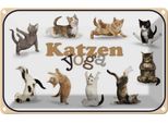 Vianmo Insegna Di Latta 20X30 Cm Katze Katzen Yoga