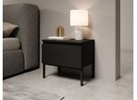 Comodino Selsey Bemmi - Comodino Nero Con Gambe In Metallo