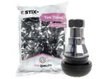 100X TR412 Valvole In Gomma, A Scatto, Per Pneumatici Tubeless, Chrom