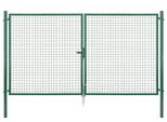Alberts 603304 Cancello Doppio In Rete Metallica Ondulata, Verde, Larghezza 300 Cm, Altezza 175 Cm