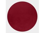 Tappeto A Pelo Alto Pouffy Red 200 Cm Rotondo